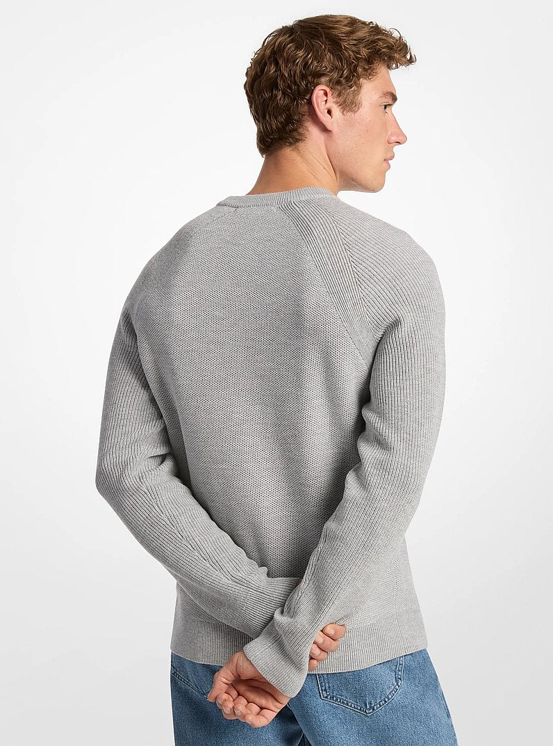 Michael Kors Wool Blend Crewneck Sweater HEATHER GREY