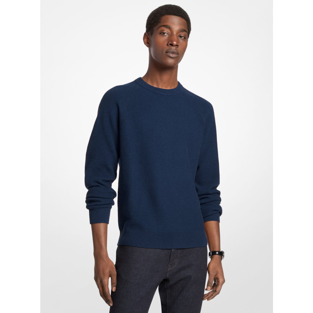 Michael Kors Wool Blend Crewneck Sweater MIDNIGHT