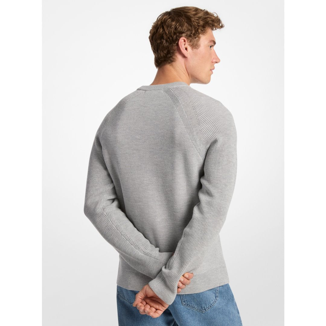 Michael Kors Wool Blend Crewneck Sweater HEATHER GREY