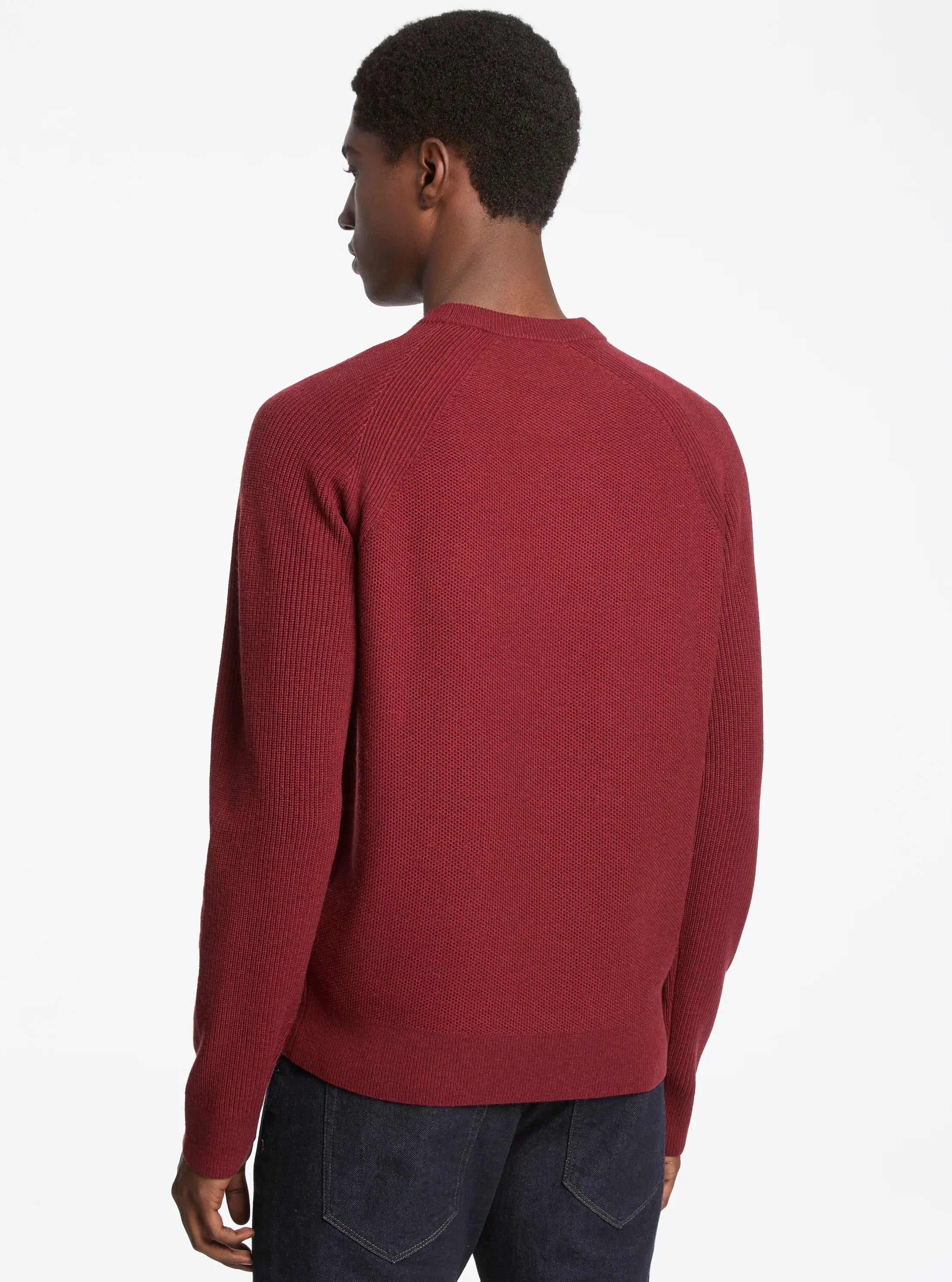 Michael Kors Wool Blend Crewneck Sweater CHERRY