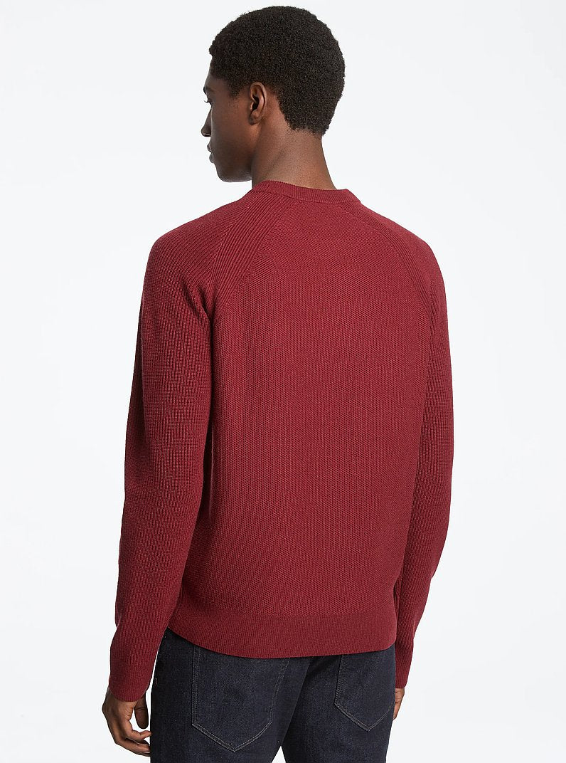 Michael Kors Wool Blend Crewneck Sweater CHERRY