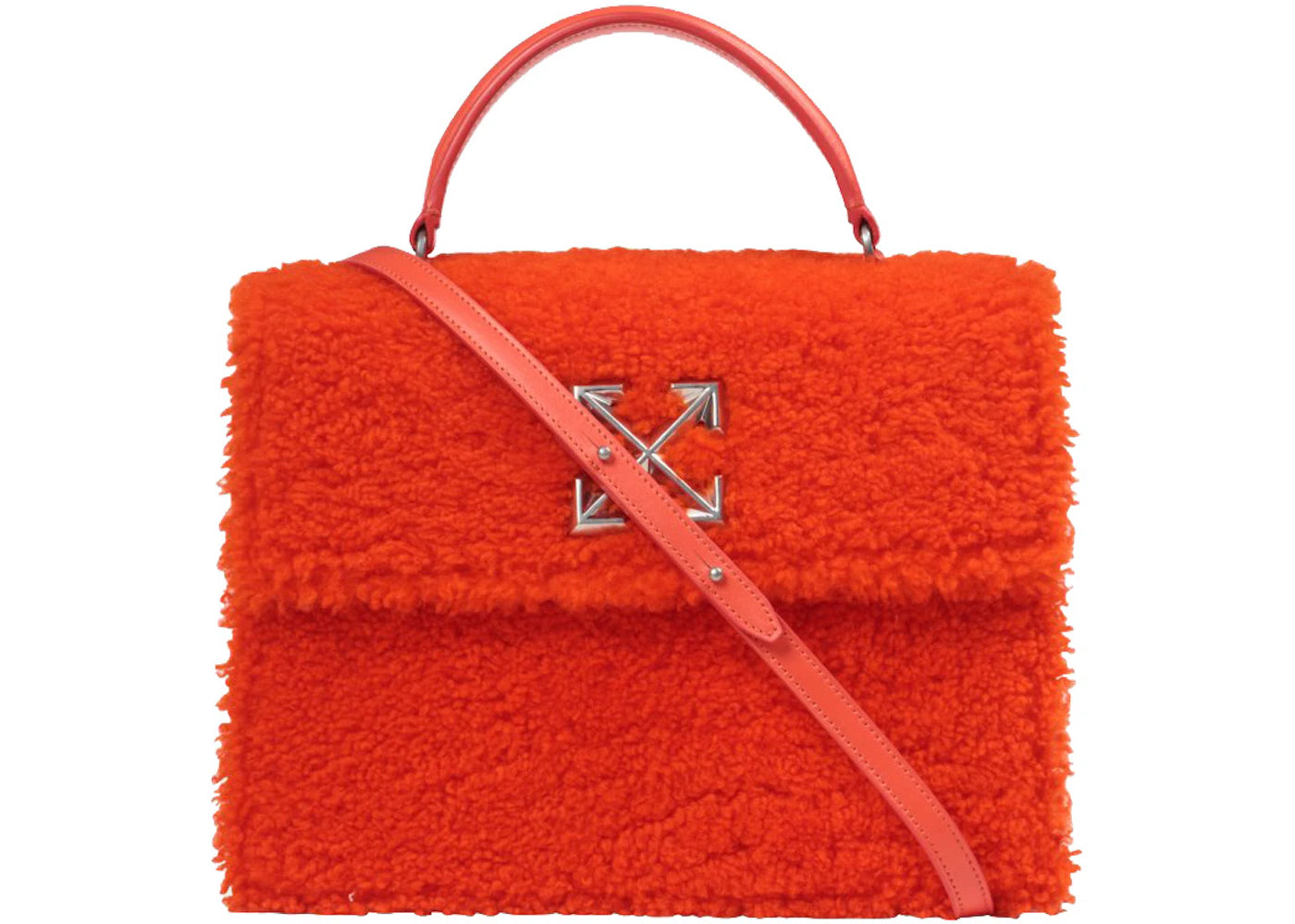 off-white 2.8 jitney bag furry orange
