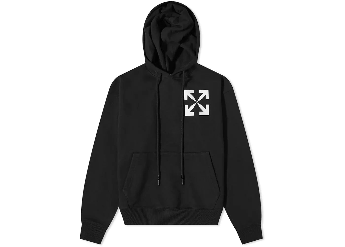off-white arrows print hoodie black/white