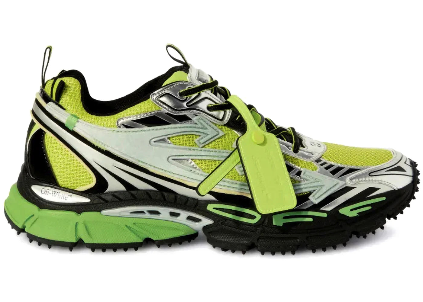 Off-White Be Right Back Silver Green Fluo