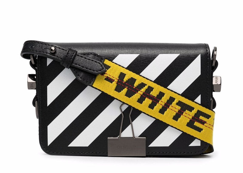 Off-White binder-clip striped crossbody BAG Off-White binder-clip striped crossbody BAG