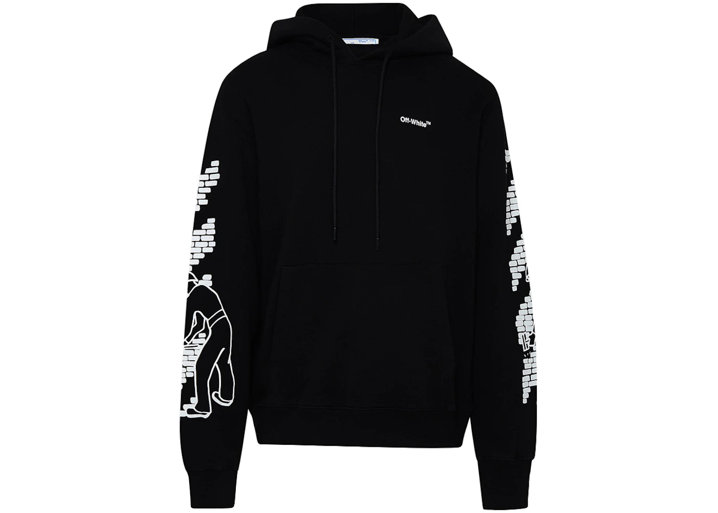off-white brick arrows hoodie black
