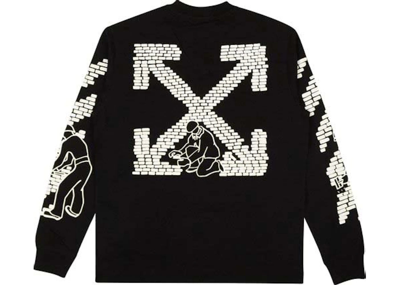 off-white bricks skate l/s t-shirt black/white