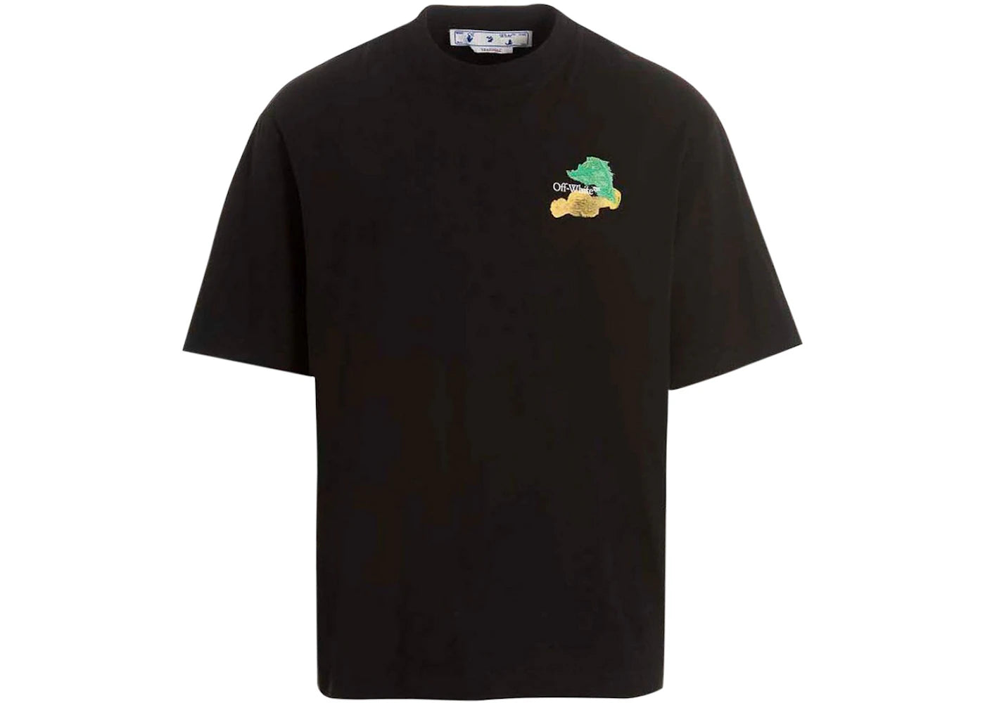 off-white brush arrows over skate s/s tee black/multi