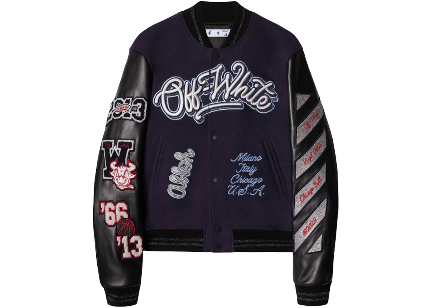 Off-White C/O Chicago Bulls Varsity Jacket Black | Buy Clothing Off-White C/O Chicago Bulls Varsity Jacket Black | Buy Clothing