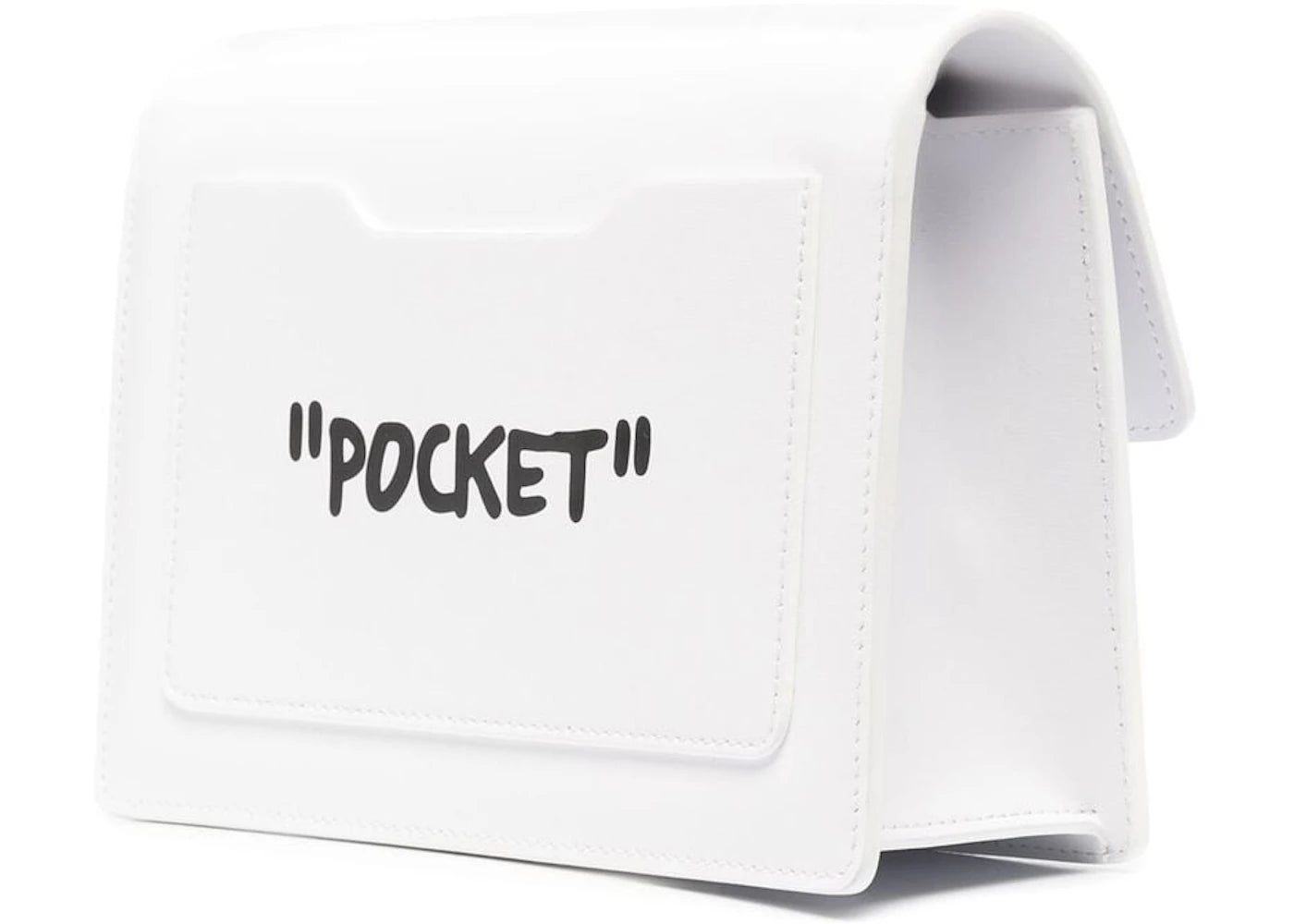 off-white "cash inside" ss22 jitney bag white/black