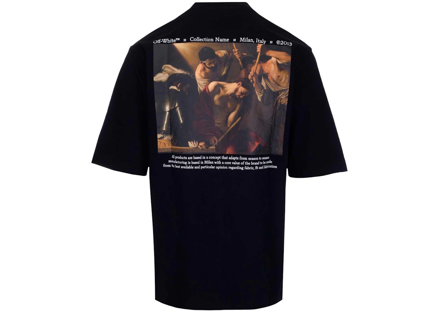 off-white caravaggio the crowning with thorns t-shirt black/multi