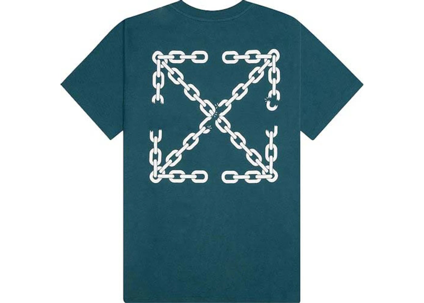 off-white chain arr slim s/s t-shirt duck green