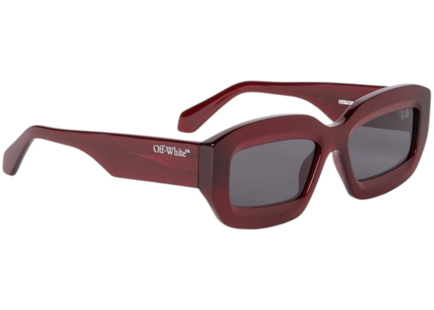 off-white charlotte sunglasses burgundy dark grey (oeri138f24pla0012807-fr)