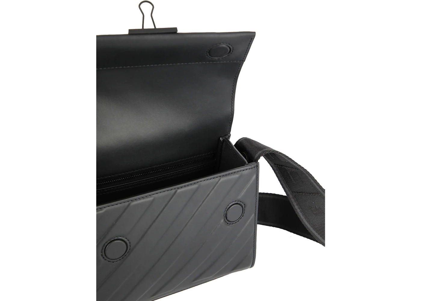 off-white clipper bag black