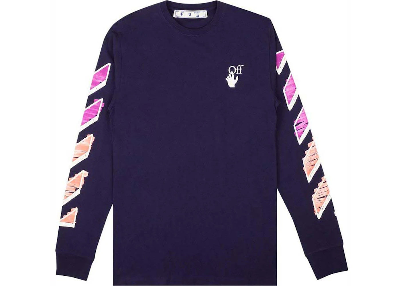 off-white diag marker arrow l/s tee purple