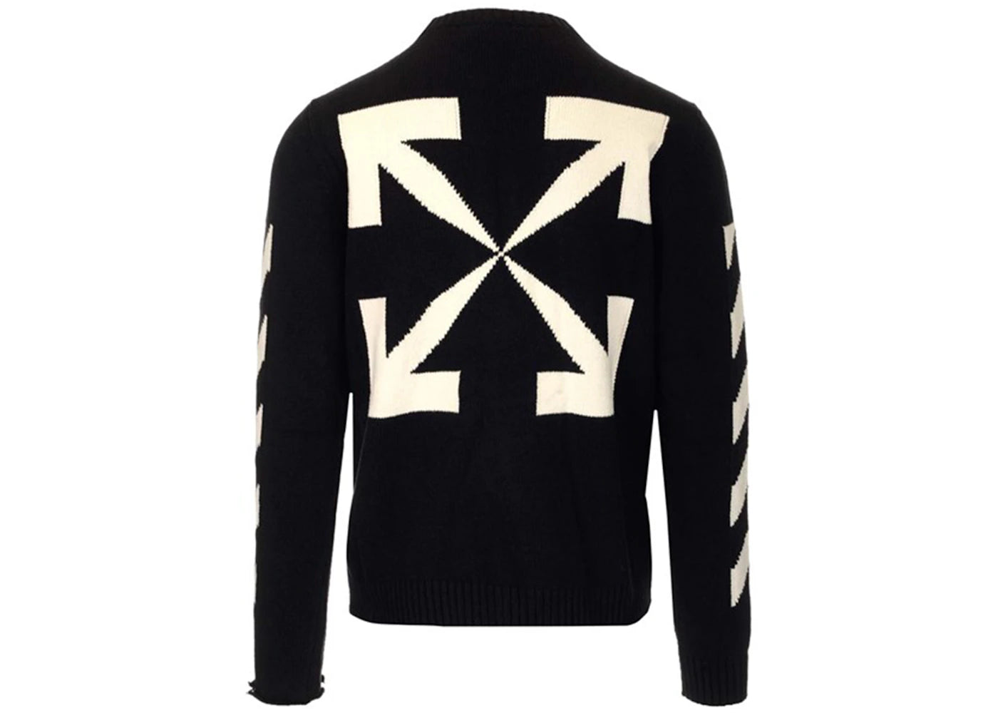 off-white diagonal crewneck knit black/white