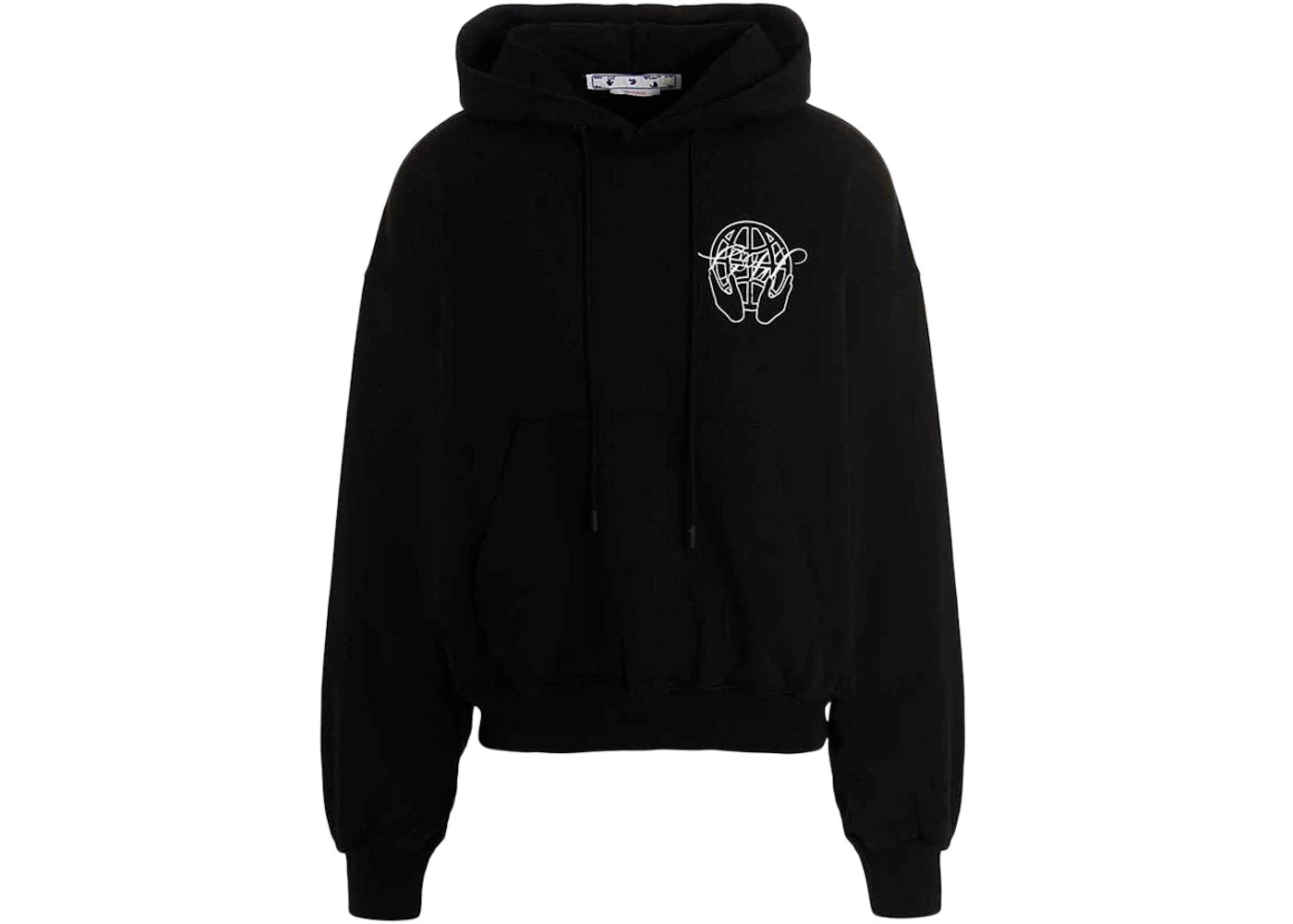 off-white hand arrow boxy hoodie black/white