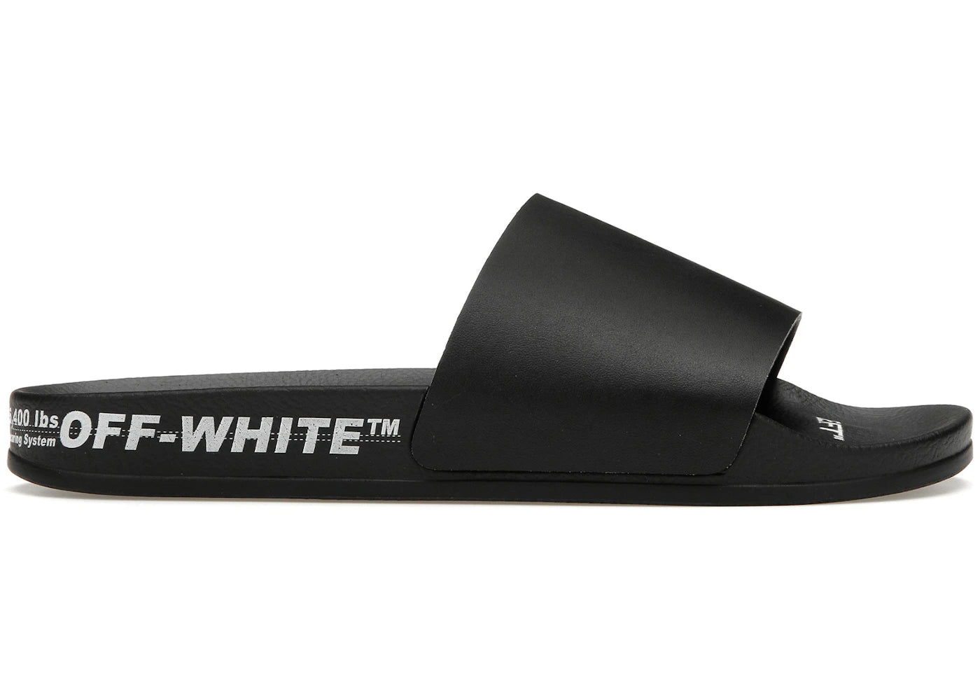 Off-White Industrial Belt Slides Black White