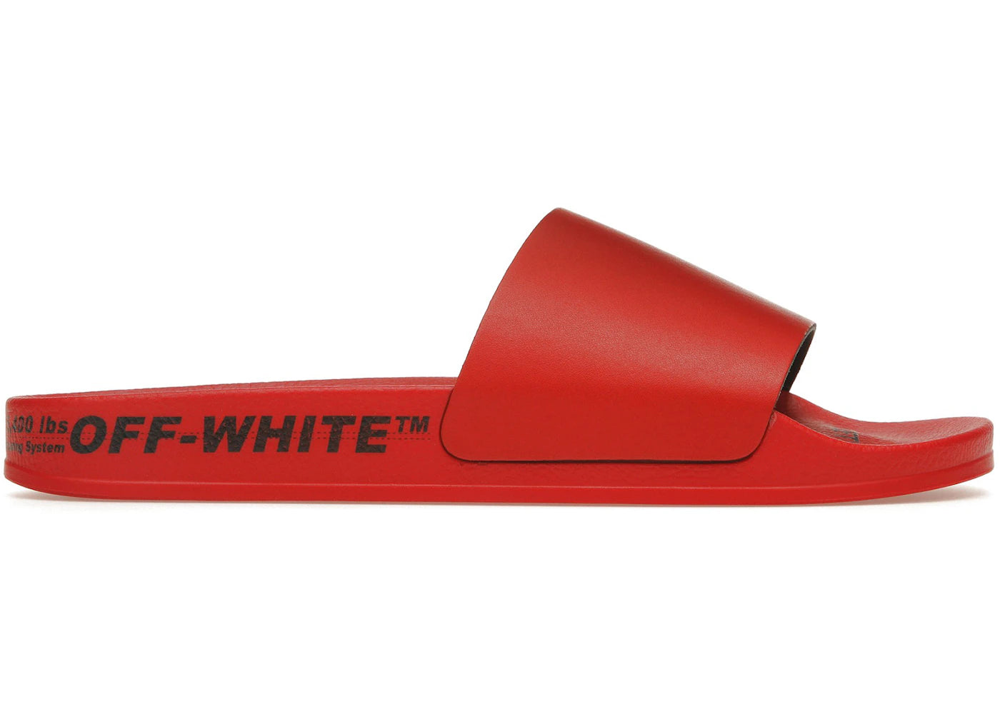 Off-White Industrial Belt Slides Red Black