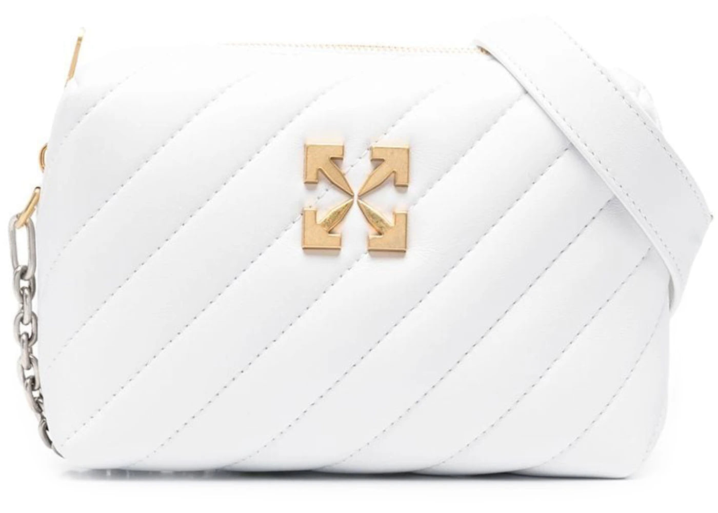 off-white jackhammer camera bag quilted white