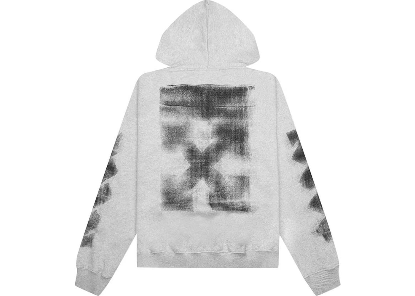 off-white jumbo arrow boxy hoodie melange