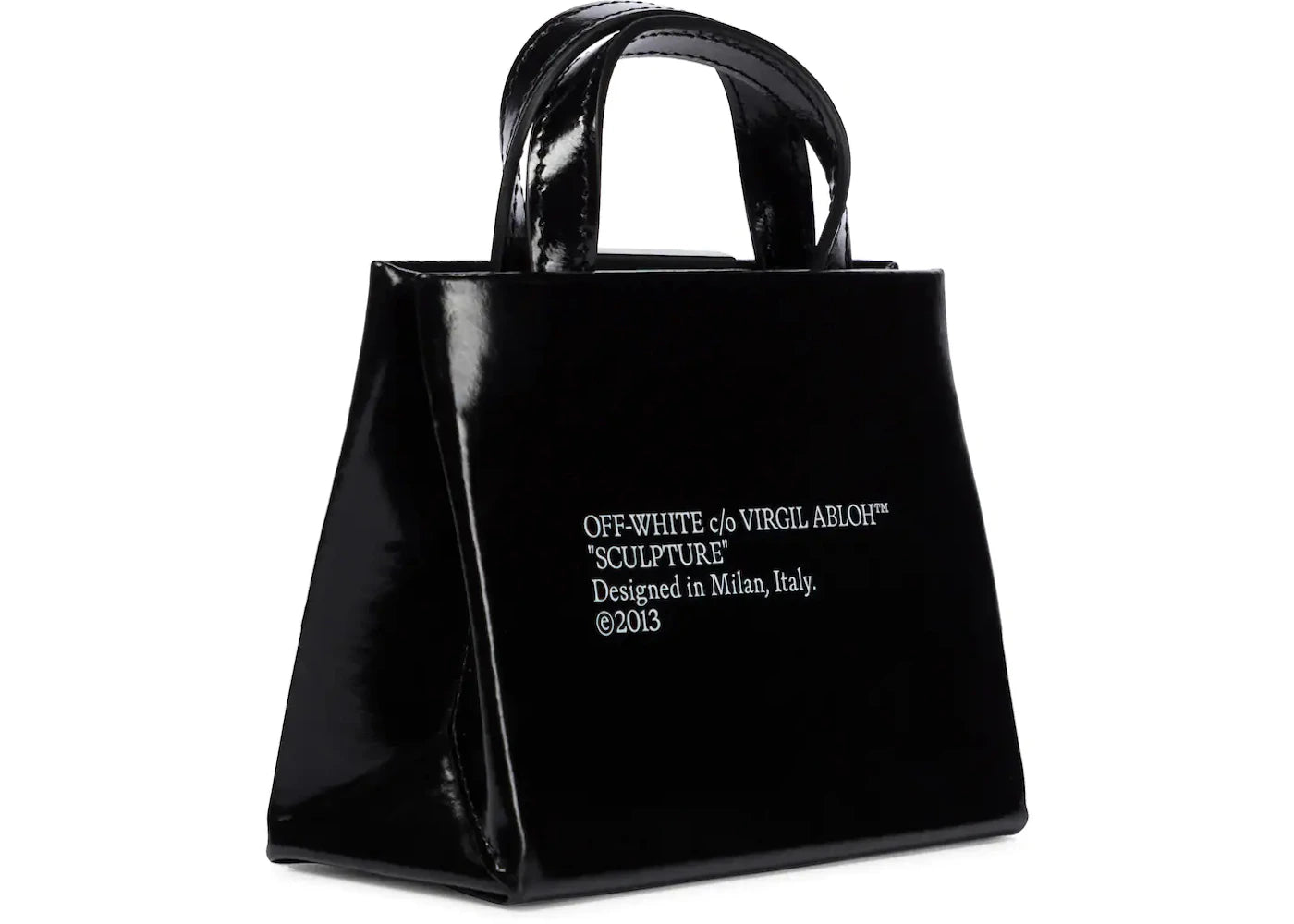 Off-White Leather Tote Box Bag Black