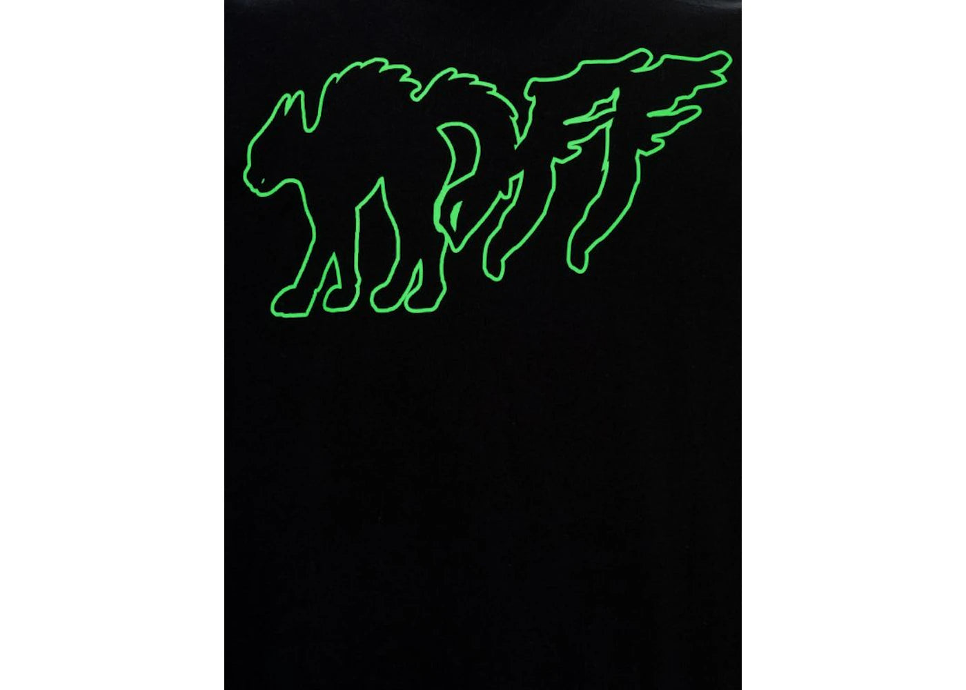 off-white mad cat t-shirt black/green