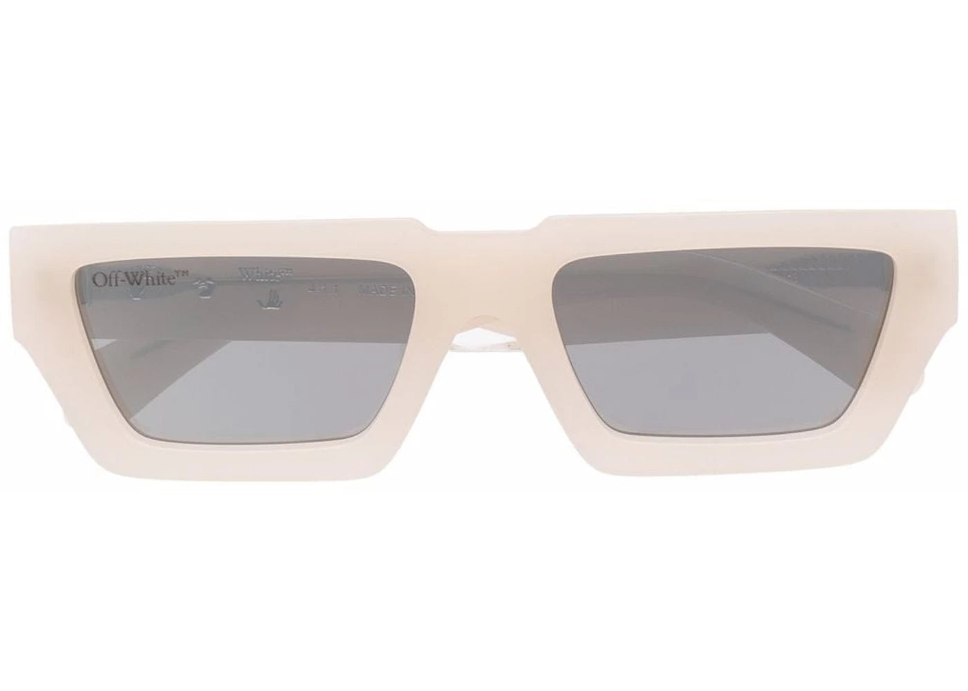 off-white manchester rectangular frame sunglasses beige silver white (oeri002y21pla0016172) No Find