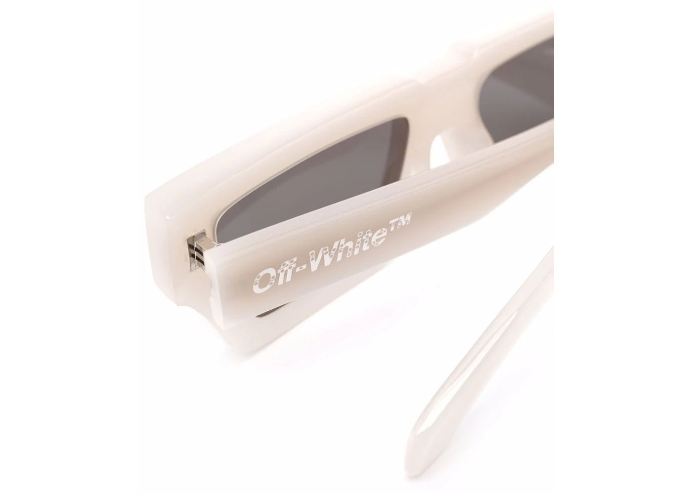 off-white manchester rectangular frame sunglasses beige silver white (oeri002y21pla0016172) No Find
