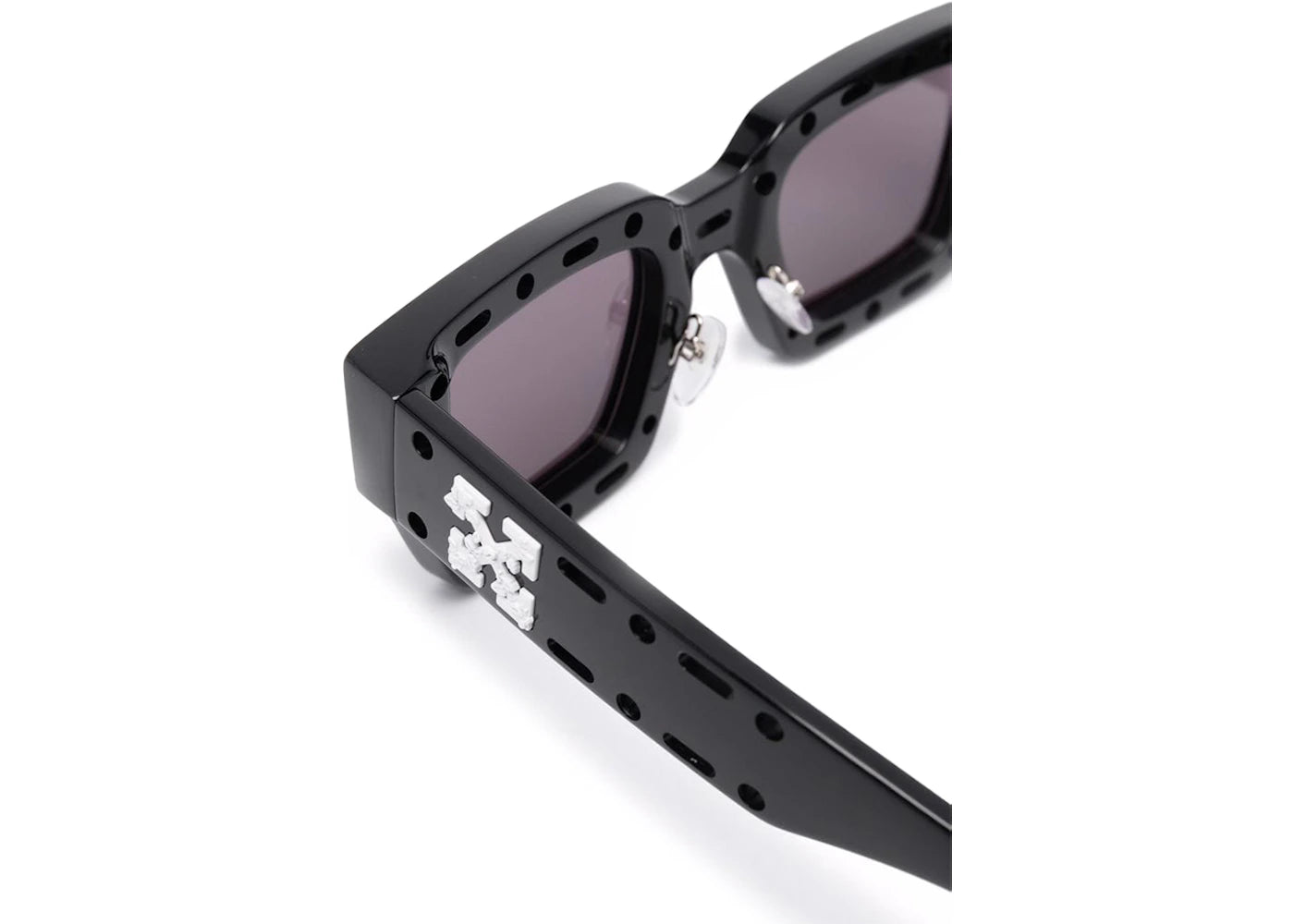 off-white mercer cut-out square frame sunglasses black white (oeri026s22pla0011007 blk) No Find