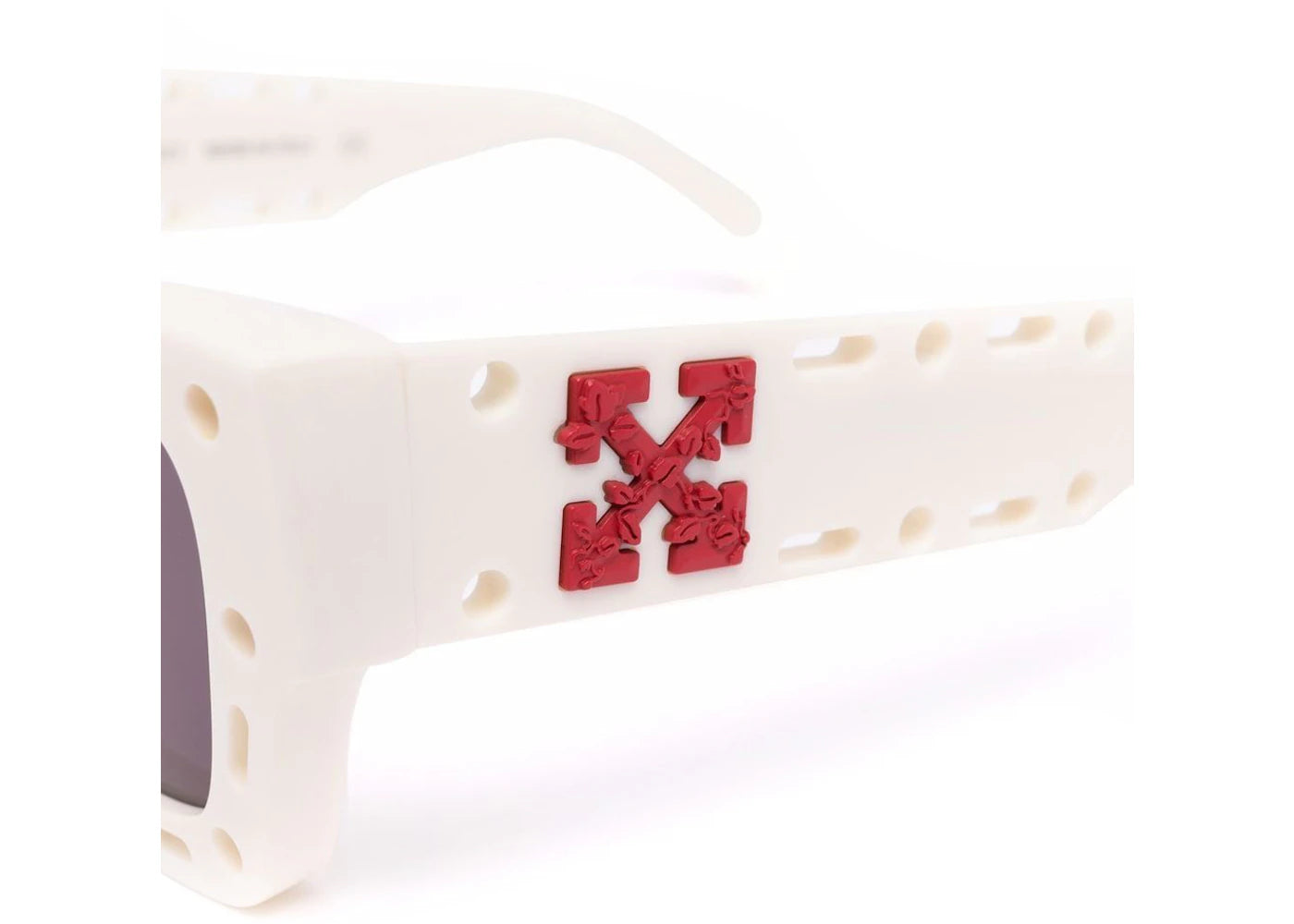 off-white mercer cut-out square frame sunglasses white/red (oeri026s22pla0010107)