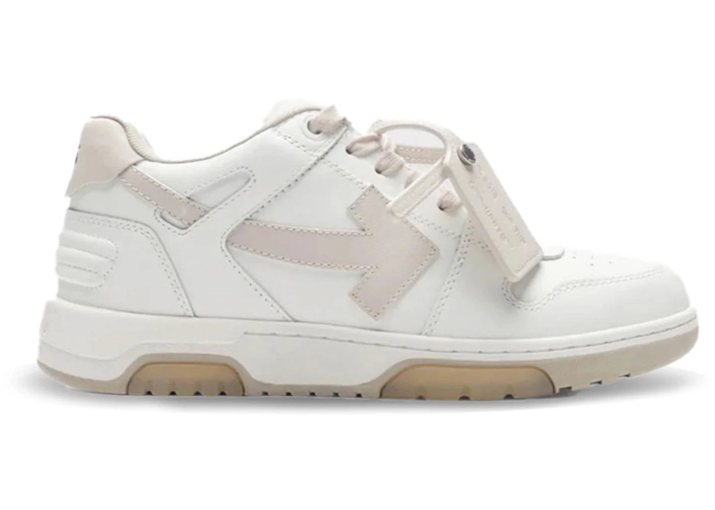 Off-White Ooo Leather White Light Pink Beige Beige