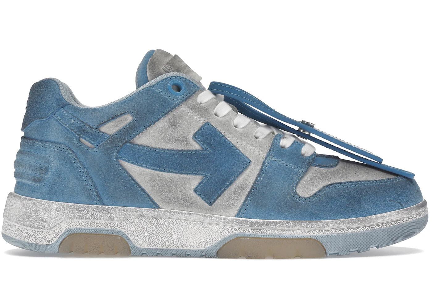 Off-White Ooo Low Out Of Office Suede White Light Blue – Kicks Machine