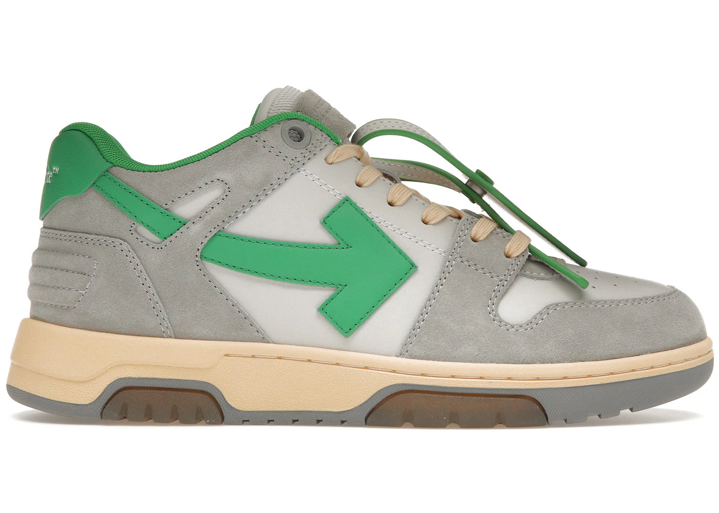 Off-White Out Of Office Ooo Low Tops Light Grey Green