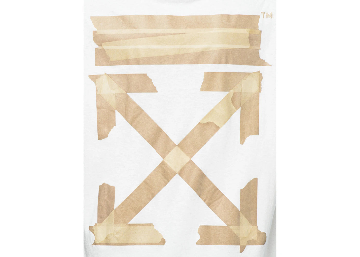 off-white slim fit tape arrows t-shirt white/beige