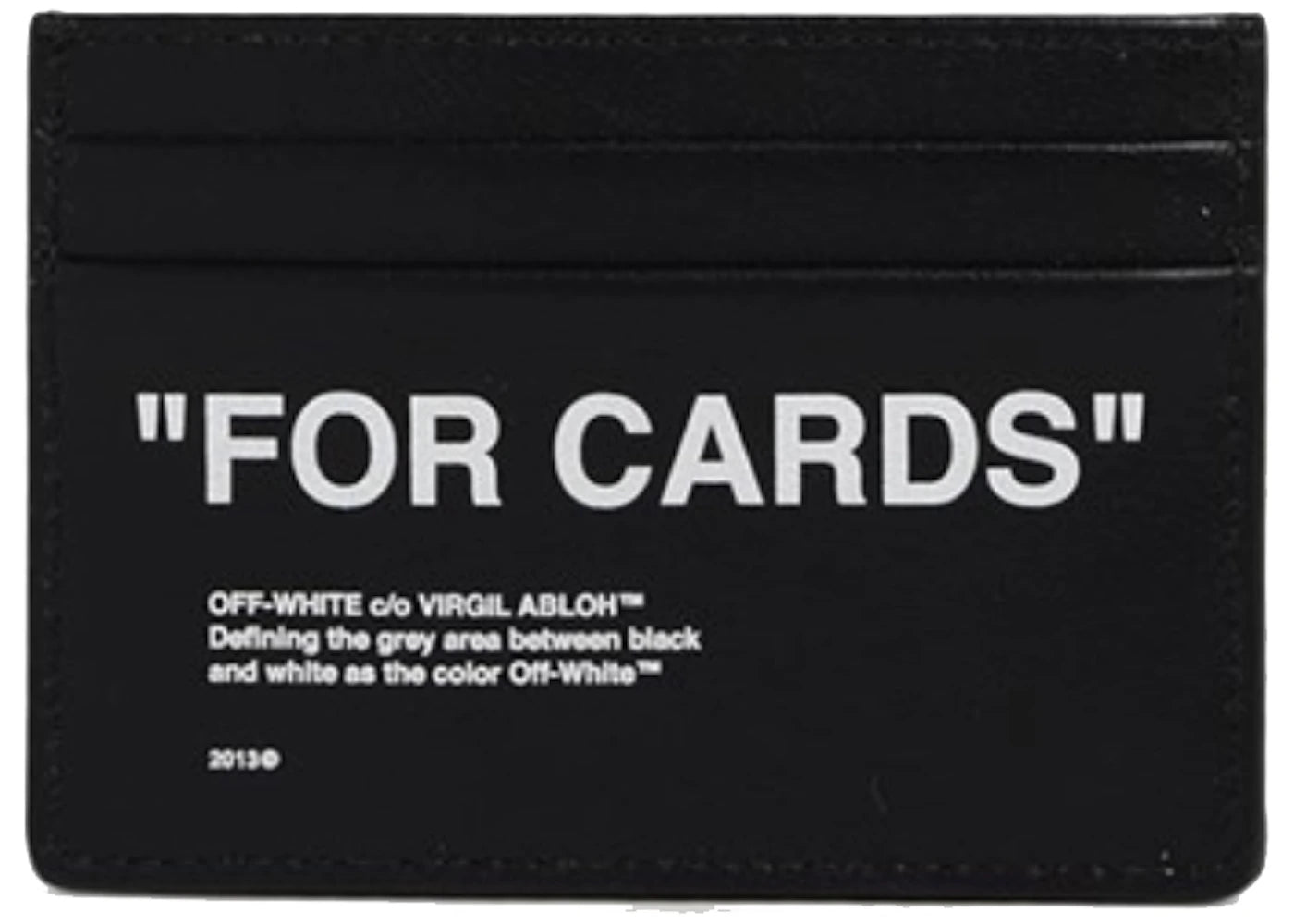 off-white quote "for cards" card holder (2 slot) black