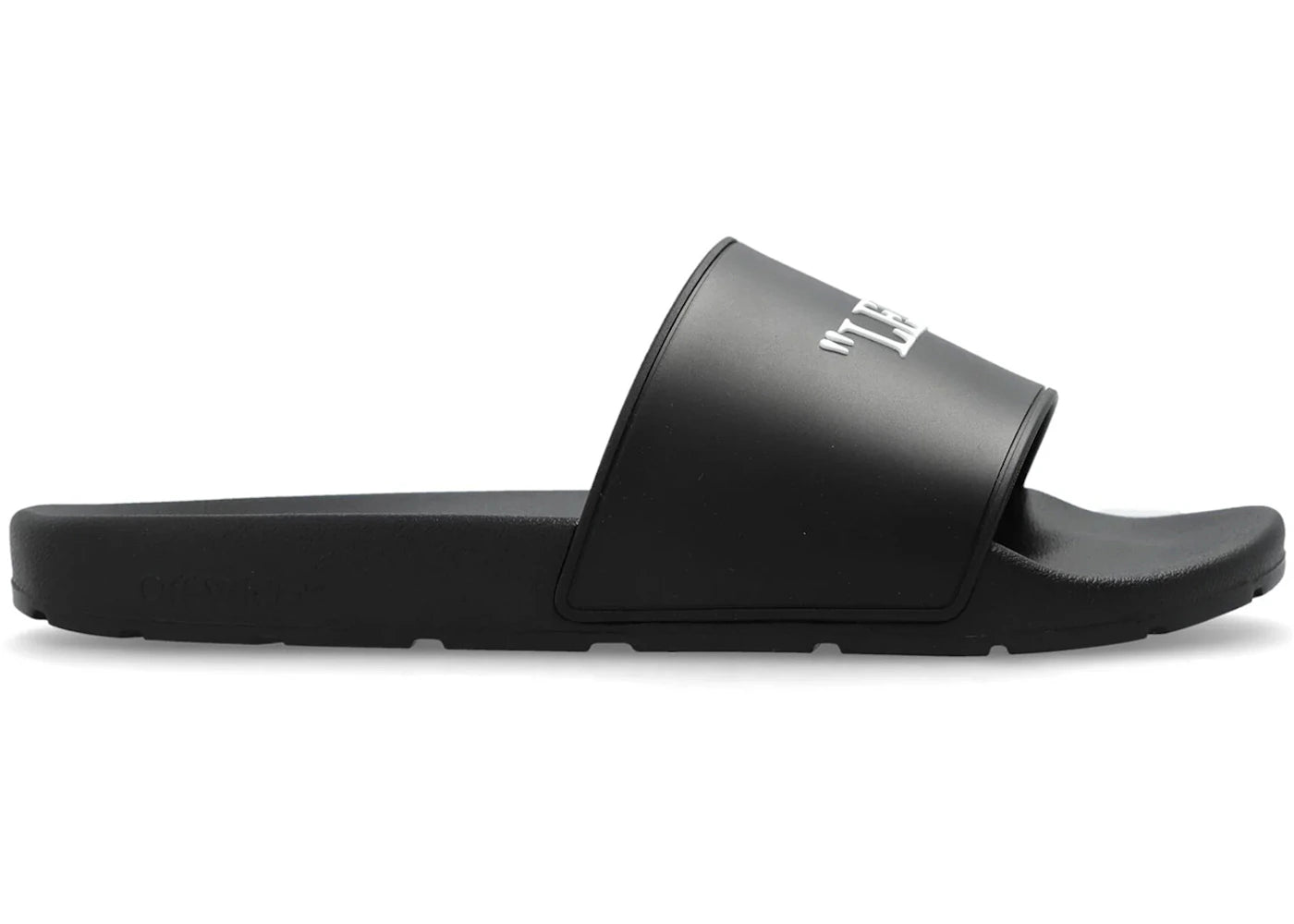 Off-White Quote Rubber Slides Black