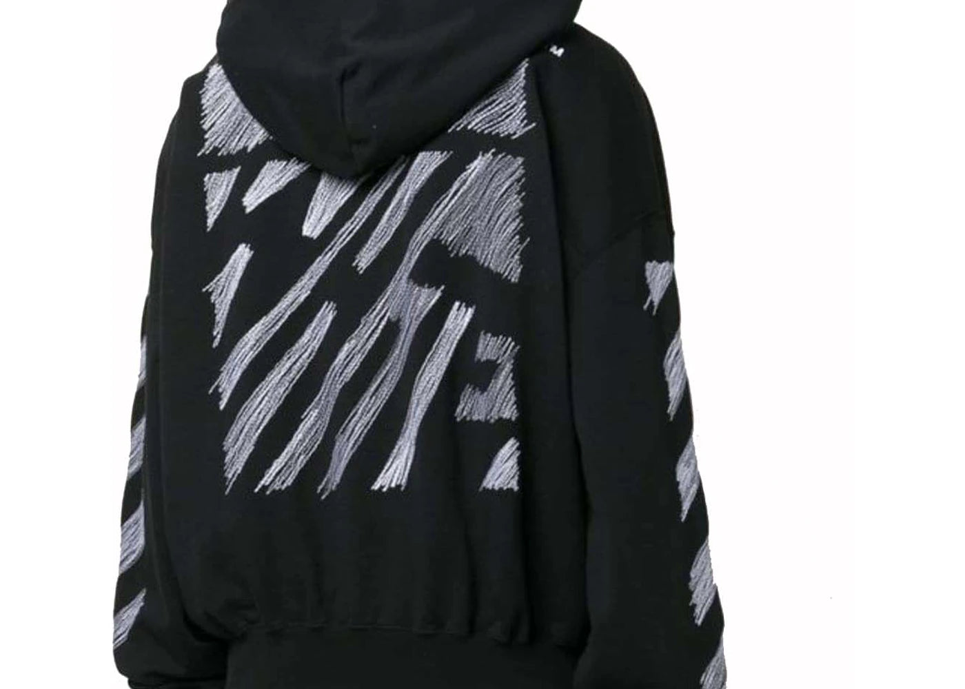 off-white scribble diag boxy hoodie black