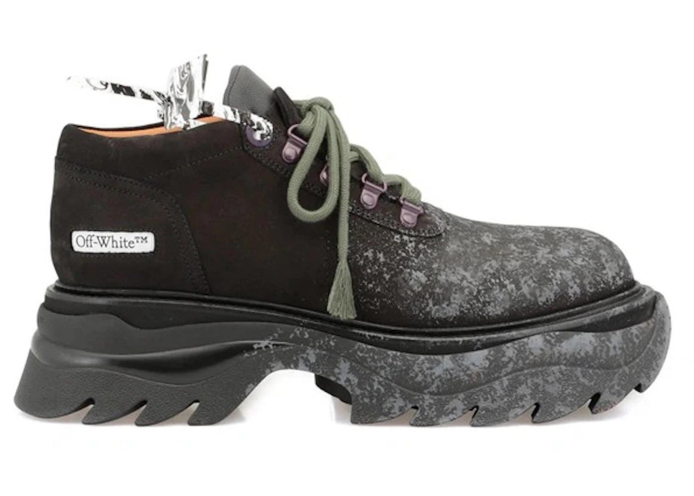 Off-White Sculpted Platform Chuncky Sneakers Black Green