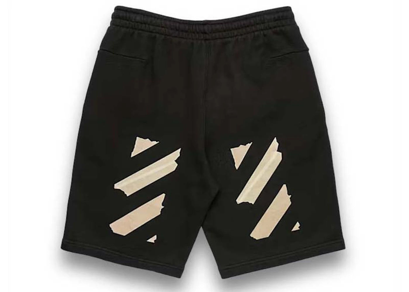 off-white tape arrows sweatshorts black