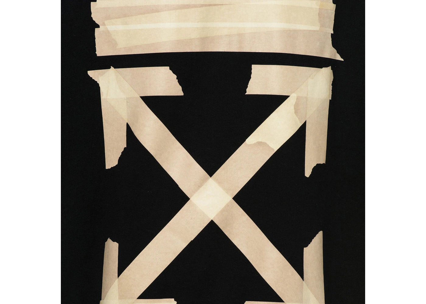 off-white tape diag arrows hoodie black/beige