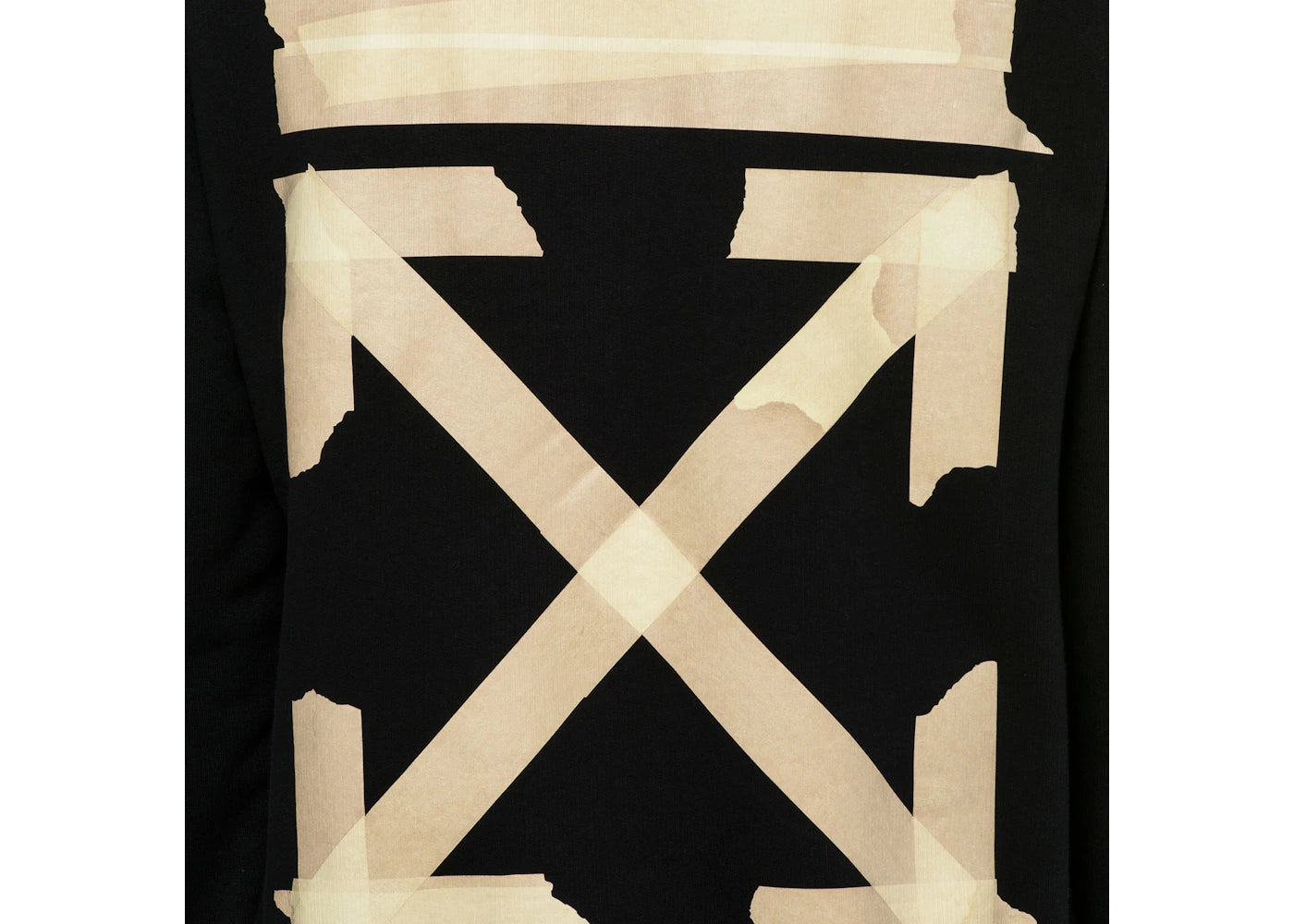 off-white tape diag arrows sweatshirt black/beige
