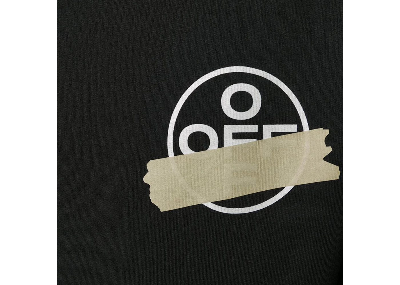 off-white tape diag arrows sweatshirt black/beige