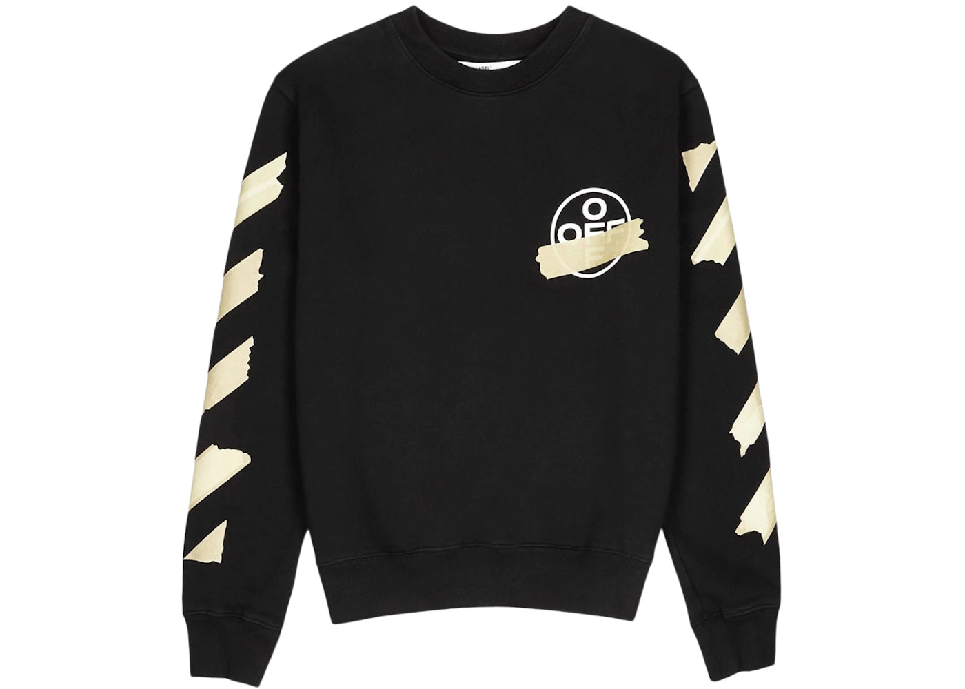 off-white tape diag arrows sweatshirt black/beige