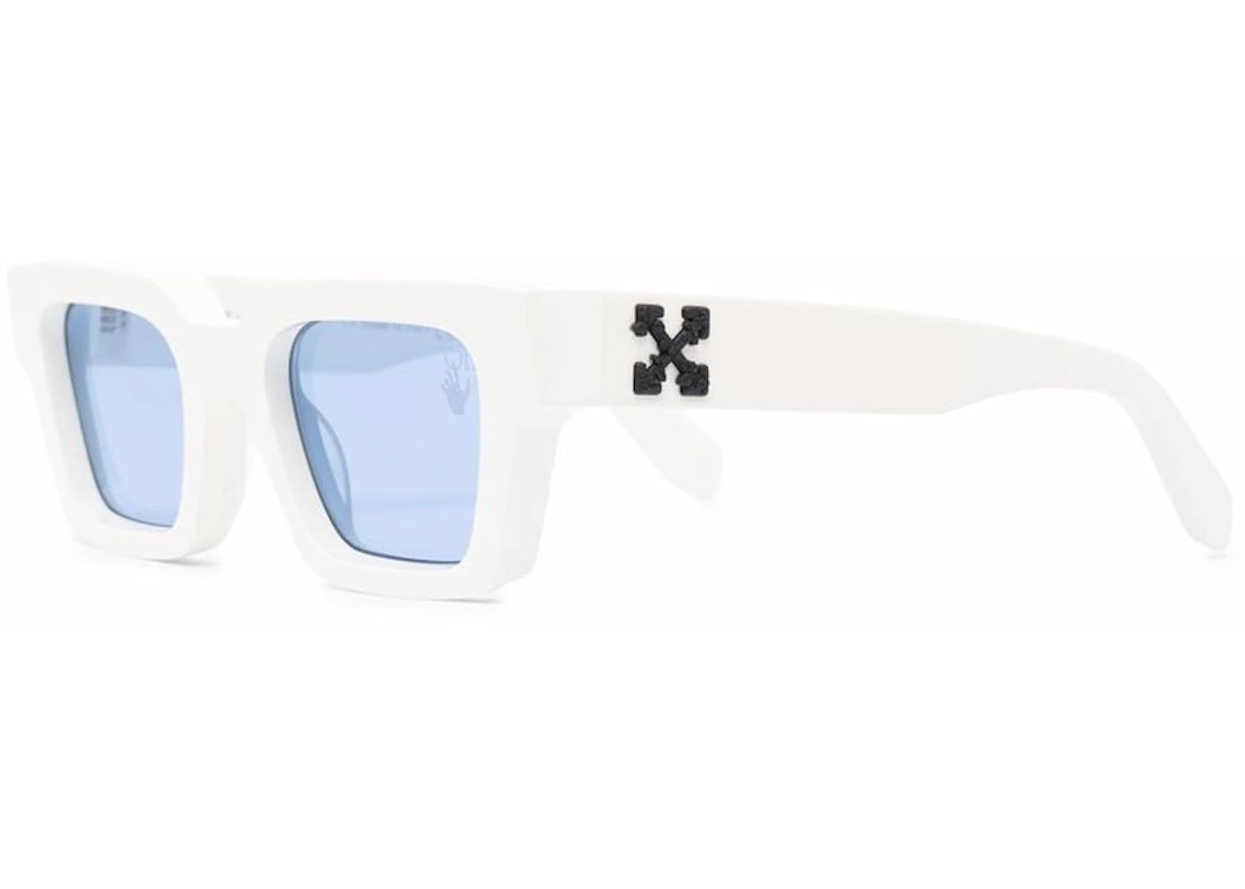 off-white virgil square frame sunglasses white/blue (omri012r21pla0010100)