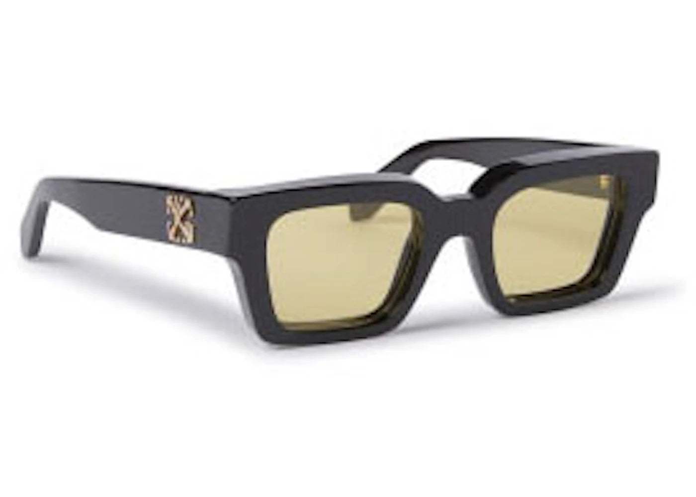 Off-White Virgil Square Sunglasses Black Yellow (Oeri126S24Pla0011018-Fr)