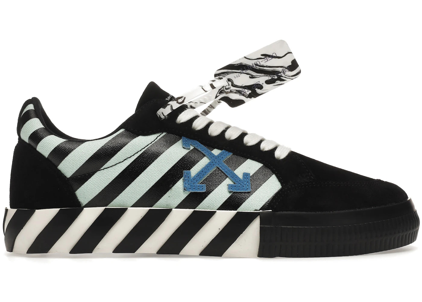 Off-White Vulc Low Black Blue Arrow