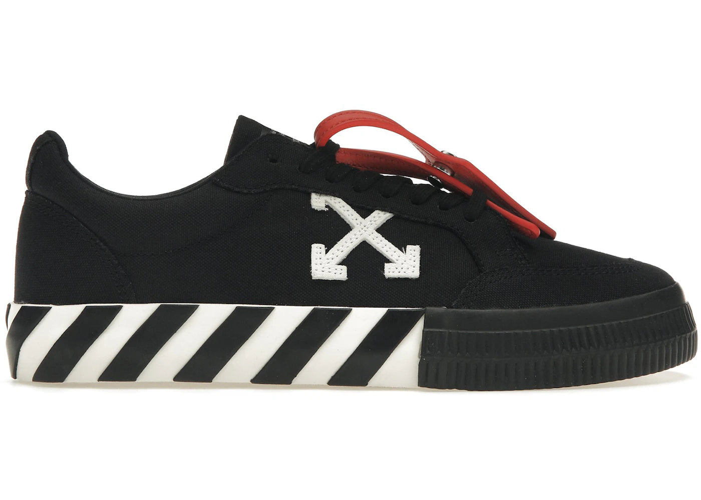 Off-White Vulcanized Low Canvas Black White