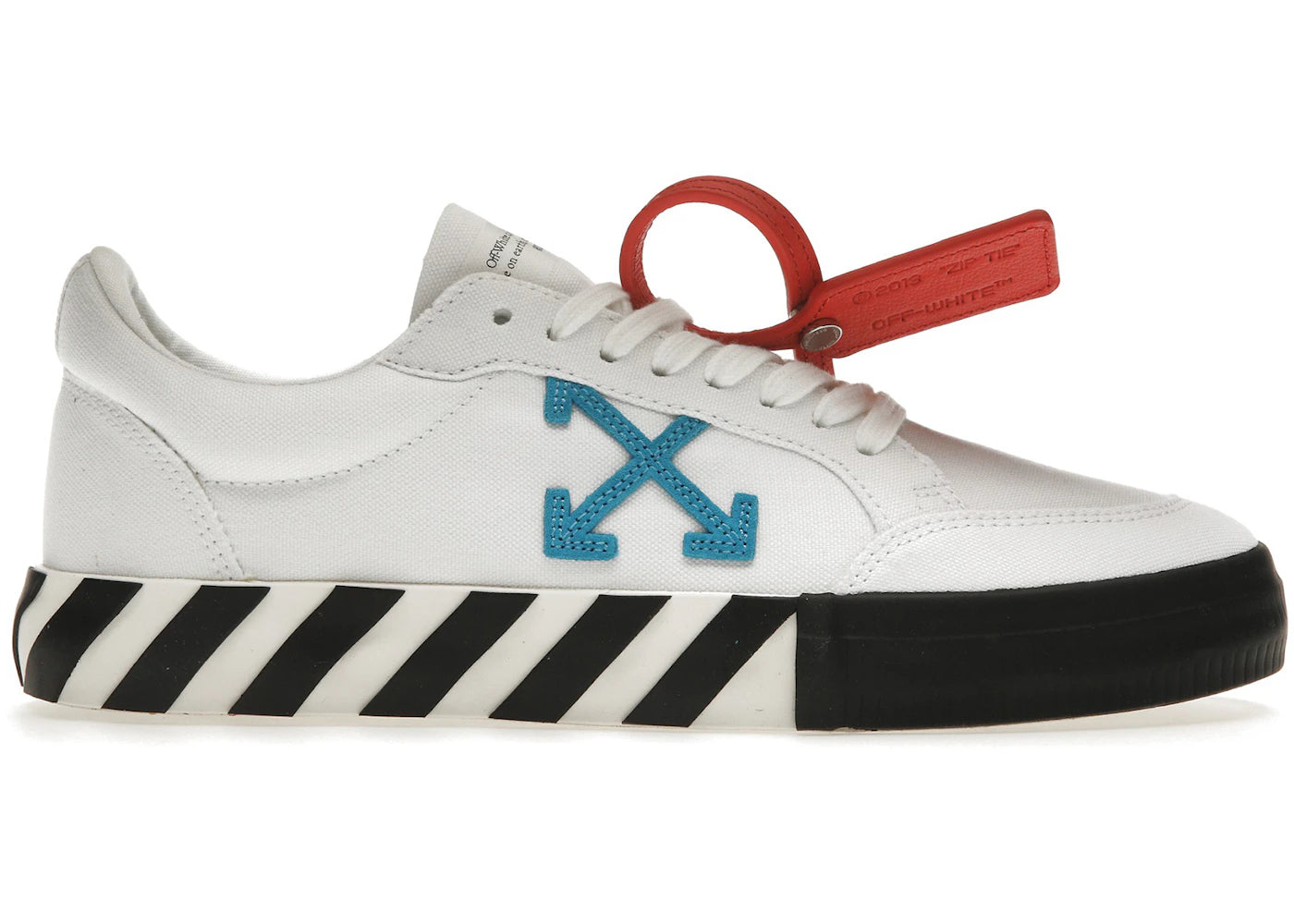 Off-White Vulcanized Low White Teal Canvas