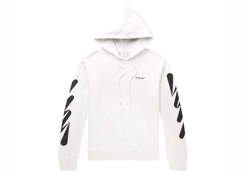 Off-White Wave Diag Slim Hoodie White/Black L - Main Image